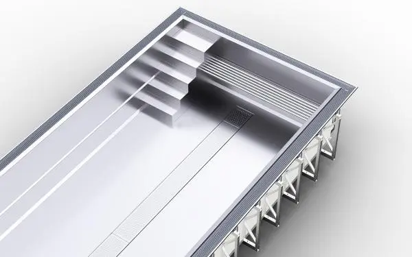 Edelstahlpool 900x330x134cm