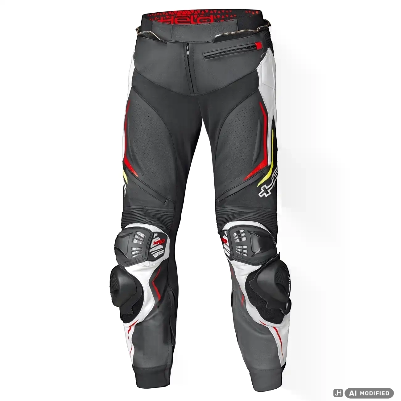 held grind 2 motorrad lederhose schwarz rot weiss