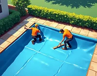 Poolfolie verlegen